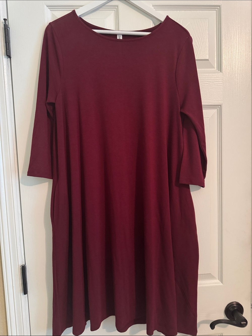 Zenana Outfitters Burgundy Midi Swing Dress